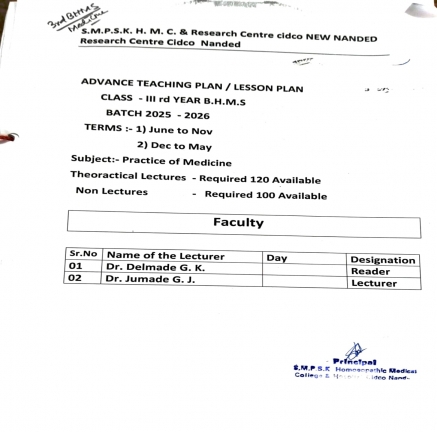 ADVANCE TEACHING PLAN 2025-26
